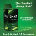 Touch Dotted Condoms Dispenser - Pack of 5 - 30 Pieces (5 x 6's). 