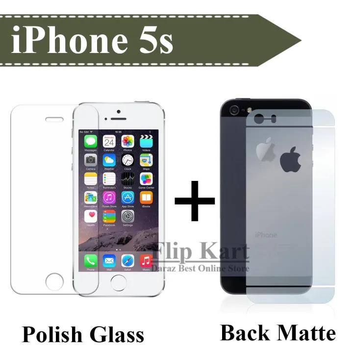 Apple iPhone 5s Tempered Glass Screen Protector with Matte Back Soft Film Anti Scratch Anti Fingerprint