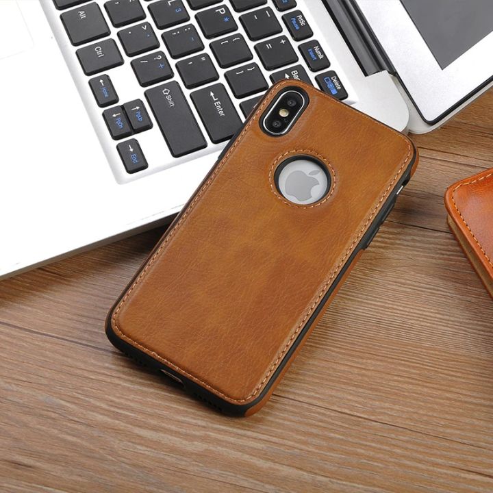 Leather%20Logo%20Cut%20Back%20Case%20for%20Apple%20iPhone%20Xs%20Max%20-%20Image%203