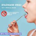 1 Piece Tongue Scraper Reduce Bad Breath (Medical Grade), Stainless Steel Tongue Cleaners for Men and Women Personal and Professional Use, 100% BPA Free Metal Tongue Scrapers Fresher Breath in Seconds. 
