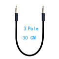 Universal Ipod Aux 4 Pole 3 Pole 3.5mm Male to Male MP3 MP4 AUX Audio Stereo Cable 20cm 30cm. 