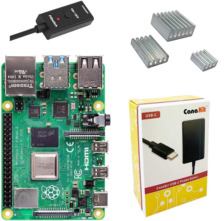 Raspberry Pi 4 Model B 4GB RAM With 5A charger and HeatSing