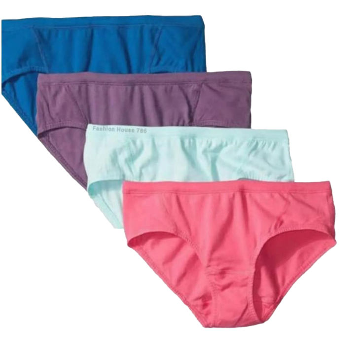 Pack of 2 Panty Random Color - Cotton Underwear for Women / Cotton Panties For Women / Ladies Girls Cotton Underwears / Jersey Underwears for girls Panties for 3 Piece lawn Cotton Suits Pants For Girls Women Tights Panties Fashion House 786