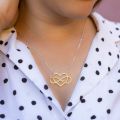 Customize Infinity Heart Necklace with couple Names. 