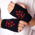 【Ready Stock&COD ALI Naruto Anime Gloves Toy Two-dimensional Uchiha Konoha Logo Warm Double Cotton Luminous Toys. 