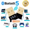 Bluetooth USB Dongle 5.0 For Computer Laptop Connect your Speaker Bluetooth Devices Air pod etc. 