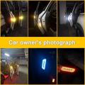 Pack Of 4 - Safety Warning Mark Car Reflective Tape Door Open Signal Stickers For Bikes And Cars. 
