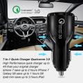 USB Car Charger Quick Charge 3.0 QC3.0 QC2.0 3A 5V Type C Fast Car USB Charger For Tablet Phone（black). 