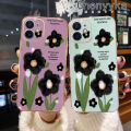 Chenyyka For Samsung Galaxy A01 Core M01 Core Case Cartoon Black Flowers Luxury Plating Phone Cases New Design Edge Pattern Soft Shockproof Shell Full Cover Camera Lens Protection Cover. 