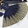 Heavy Embroidered Chiffon Maxi With Plain Malai Trouser With Embroidery Chiffon Dupatta. 