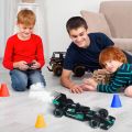 F1 Remote Control Formula Car 1:18 Scale High-Speed Spray Stunt RC Racing Car For Kids F1 Formula Smoke Spray RC Rechargeable Moving Racing Lasting 2.4G High Speed ​​Drift Sports Car For Boys Comes in Two Color Variation Best AMAZING RC Car For Gifting. 
