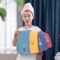 Magic Microfiber Shower Cap Embroidery Towel Bath Hats Dry Hair Cap Quick Drying Soft for Lady Turban Head. 