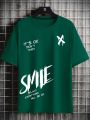 New smile x printed High Quality T Shirt For Boys And Men. 