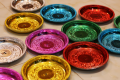 Mehndi Colorful Plates 12pc pack - Mayoon thaals - Wedding Plates - Mehndi Rasam plates. 