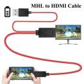 MHL to HDMI Adapter Micro USB to HDMI 1080P HD TV Cable Adapter for Android Samsung Phones. 
