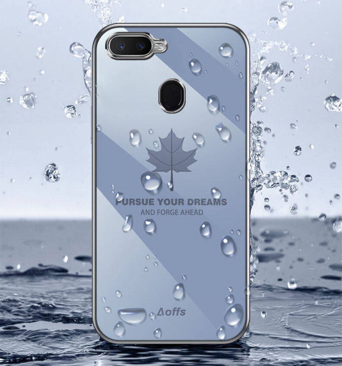 For%20OPPO%20A7%20Cover%20+%20Wrist%20Strap%20Fashion%20Shiny%20Maple%20leaf%20Plating%20Square%20Bumper%20Phone%20Case%20Soft%20TPU%20Silicone%20Shockproof%20Protective%20Back%20Cover%20-%20Image%206