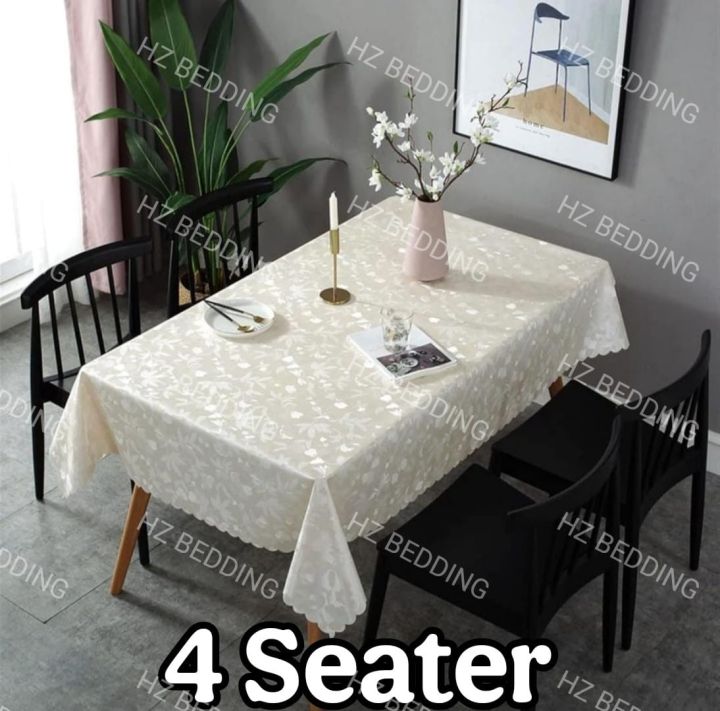 “PVC Dining Table Cover for 4, 6, 8 & 10 Seater | Waterproof Table ...