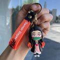 Cartoon Anime Demon Slayer Silicone Key Chain Keychain Pendant Anime Keychain. 
