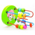 Montessori Wooden Toys Wooden Circles Bead Wire Maze Roller Coaster Educational Wood Puzzles Boys Girls Kid Toy 6+ Months. 