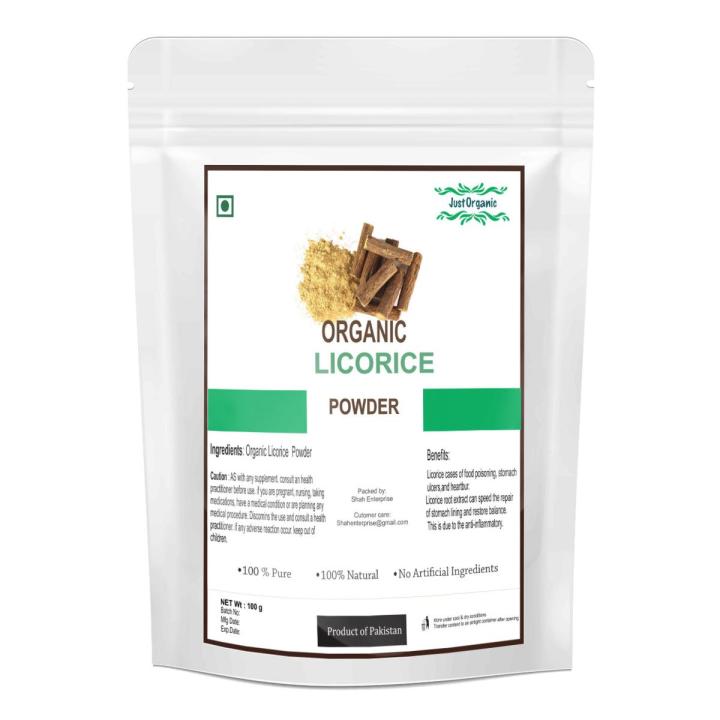 Organic Natural Yashtimadhu (Licorice/Mulethi/) Powder, 100 Gm