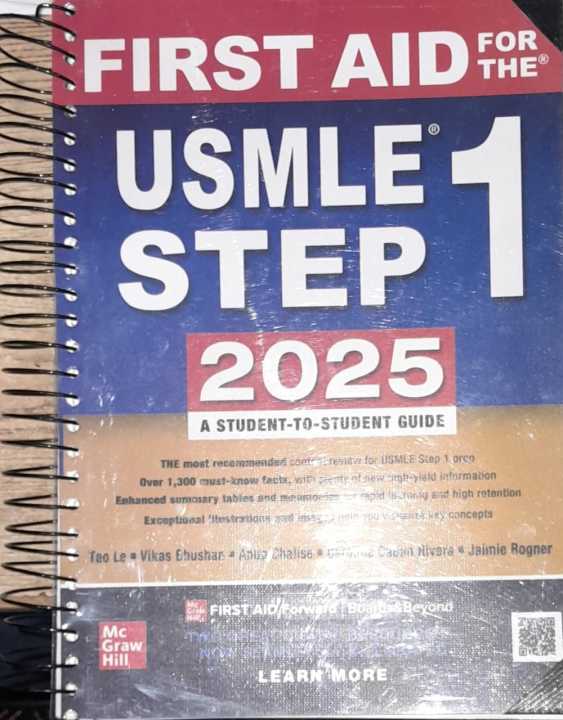 First Aid™ for the USMLE STEP 1 MATT PAPER SPIRAL BINDING Edition 2025 34th Edition [A student-to-student guide]