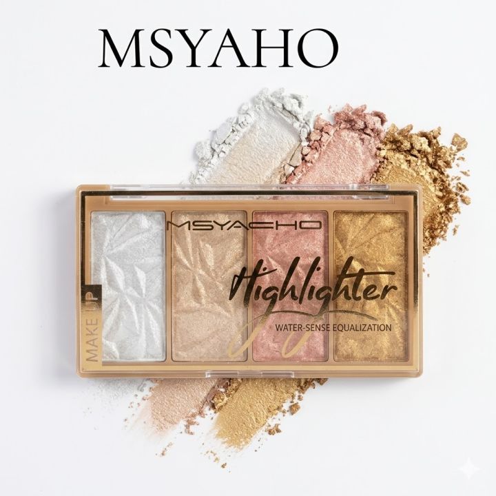 Msyaho 4 Colour Shimmer Make Up Highlighter Palette