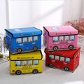 Foldable Bus Design Storage Bins Quilt Basket Kid Toys Organizer Storage Boxes Cabinet Wardrobe Storage Bags. 