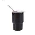 Insulated Tumbler with Straw Stainless Steel Mini Tumbler Shot Glass with Straw Lid Double Wall Insulated Cup for Cocktails Juices Coffee Portable Travel Mug 2oz Capacity Stainless Steel Wine Glass. 