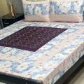 DESION Embroidered Bed Sheet Set KIng Size Patch Work Bed Sheet. 