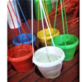 Flower Pots High Quality Decoration Multi Color Plastic Pots Decorating for lawn Garden and indoor Pack of 3. 