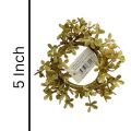 Shimmering Golden Glitter Flower Circle - 5 Inch Diameter. 