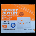 BUSH Power Plug Bakelite 20A, 250V 3 Pin Heavy Duty Power Plug Socket For AC. 