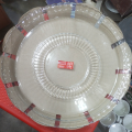 2 pieces crystal round dish set made in iran. 
