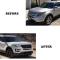 Letters ABS Front Hood Emblem Explorer Sport Hood Letters Stickers for Ford Explorer 2011-2020( Matte Black). 