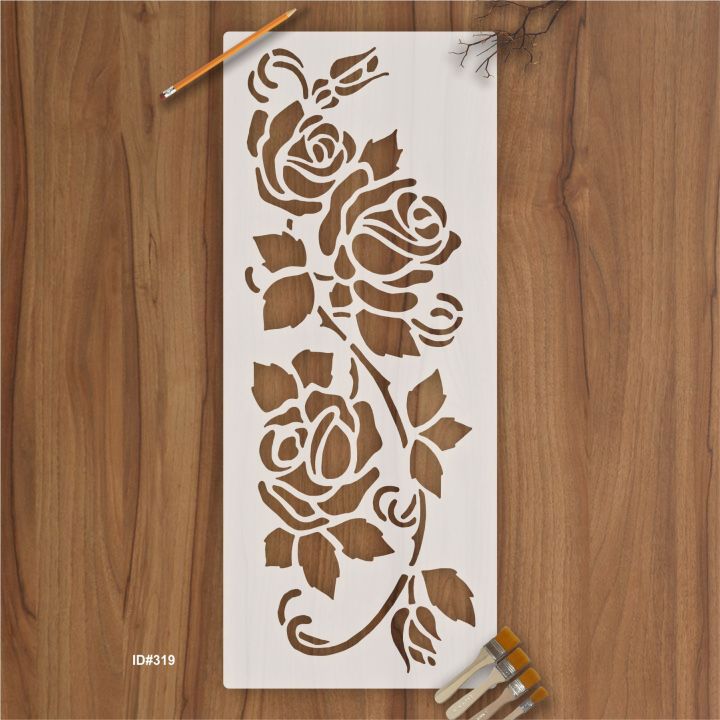 Gorgeous Roses stencil for wall decoration, Furniture , Canvas DIY Home decoration by imart Stencils