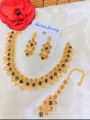 Golden Crestal Jewellery Badam Style Jadao Nagina Jewellery Set Long Lasting Polish For Beautyfull Girls Artical 7384526312. 