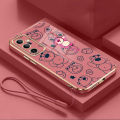 Samsung Galaxy A56 A36 A26 5G Lovely Lotso Bear Case Glossy Square Plating Silicon Casing Cover. 