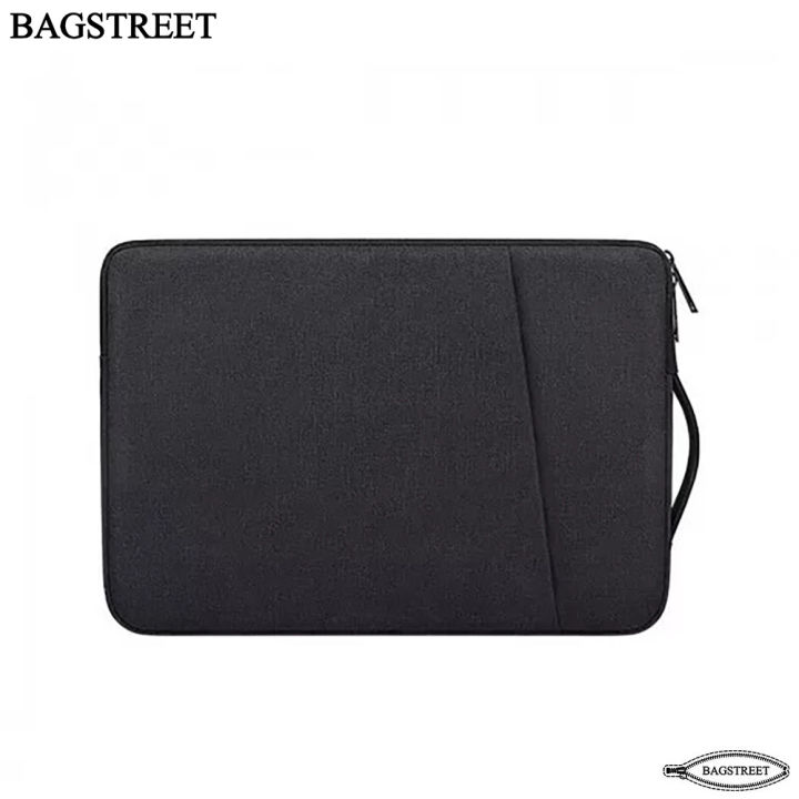 BAGSTREET Laptop Sleeve 13.3" - 14" - 15.6" Inches with Handle, Shock Proof, Water Proof Compatible with MacBook Air/Pro 13.3-14-15.6 Inch, Notebook Computer Polyester Protective Sleeve Case Carrying Bag with Accessory Pockets - Black