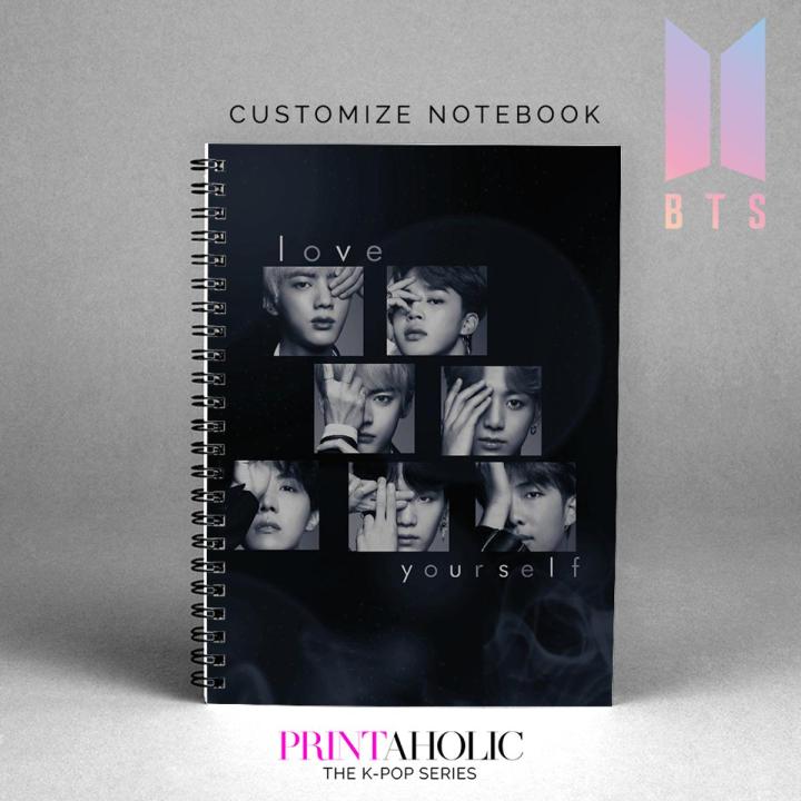 BTS Logo printed Notebook with free gift, BTS Army, KPOP, STRAY KIDS, SEVENTEEN, Fully Customized Perfect Gift For Army