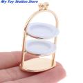 1PCS DIY 1/12 3D Miniature Food Craft For Dollhouse Mini Cute Dessert Pan Cake Stand Fruit Tray Doll Kitchen Toys. 