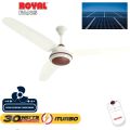 Royal Fan Ceiling 56 inch i Turbo 30 Watt Inverter Divine Model Off White Dark Wood Colour Pure Copper Wire. 