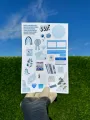 Blue Sky Themed Aesthetic Uncut Sticker Sheet - Journal Stickers. 