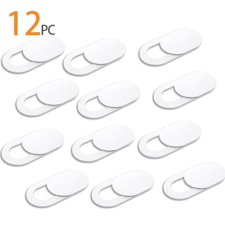 !ACCEZZ 12Pc/lot WebCam Cover Shutter Magnet Slider Plastic For Laptop Camera Web PC Tablet Smartphone Universal Privacy Sticker-12PC White