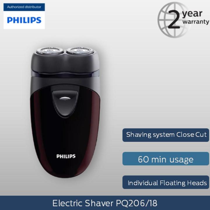 Philips Electric Shaver PQ206/18- Wet & Dry-  AA Battery Operated