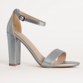 Women's Fashion Block Heel Sandals in Black, Maroon, Red, Blue, White, Light Pink, Silver, and Golden. 