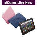 Amazon Fire HD 8' Inch Tablet | 100% INSPECTED | 10th Generation | 2GB RAM | 32GB ROM(STORAGE) | 4750mAh Battery | Playstore Installed | Dual Camera | BEST FOR ADULT AND KIDS BOTH | Just Like New Condition | With Box, Charger, Cable & FREE SURPRISE GIFT. 