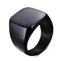 Black Titanium Ring For Men (Matte)-size 22. 