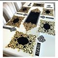 7 Pcs Table Mat & Table Runner Set Stain Resistant Washable PVC Table Mats for Dining Table. 