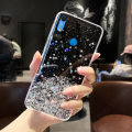 For Huawei Y6S Cover Fashion Shiny Glitter Starry Space Girls Slim Phone Case Clear Pink Soft TPU Silicone Bumper Shockproof Protective Back Cover. 