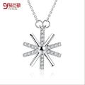 【IKE】Silver Sun Cross Flower Necklace Popular Female Descendants Sun Pendant with Chain Fashion Women Gold/Silver Plated Sunflowe. 